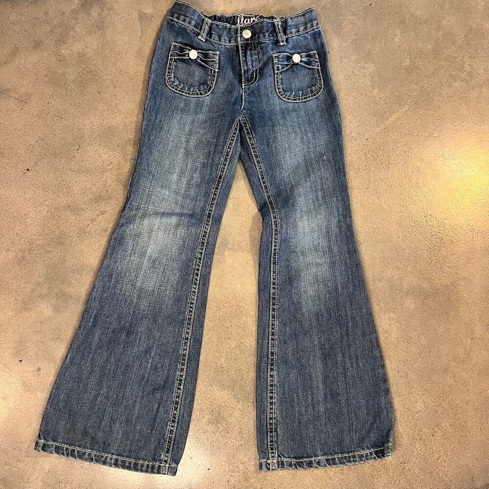 Gymboree Flare Denim Jeans cotton girls size 8 pants wide bell bottom
